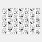 Feuille De Papier Cadeau Boba Bubble Tea Naughty Bachelorette (Devant 3)