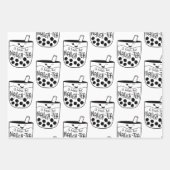 Feuille De Papier Cadeau Boba Bubble Tea Naughty Bachelorette (Devant 2)