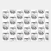 Feuille De Papier Cadeau Boba Bubble Tea Naughty Bachelorette (Devant)