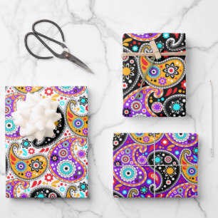 Feuille De Papier Cadeau Bohemian Cowgirl Bandana Paisley Imaginaire Imprim