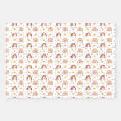 Feuille De Papier Cadeau Bohemian Terracotta Rainbow 1er anniversaire (Devant 3)