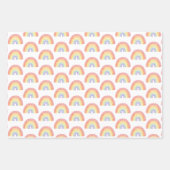 Feuille De Papier Cadeau Boho aquarelle arc-en-ciel (Devant 2)