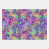 Feuille De Papier Cadeau Boho Batik Botaniques Belle (Devant)