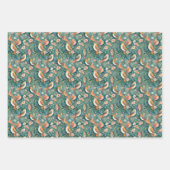 Feuille De Papier Cadeau Boho Birds sur Branches Botanique (Devant 3)