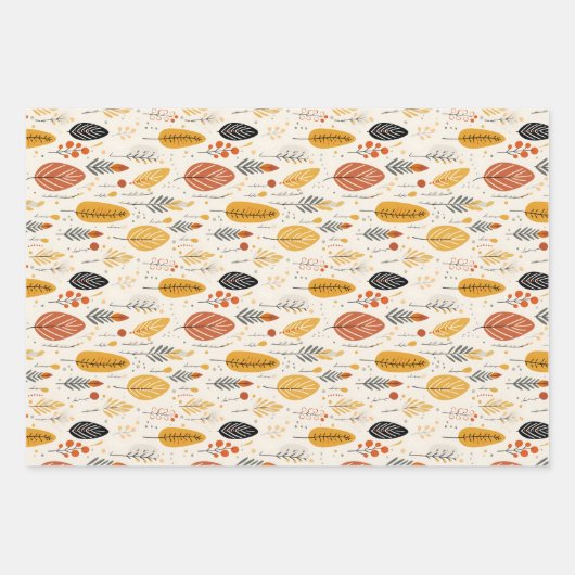 Feuille De Papier Cadeau Boho Bliss Fall Leaves (Devant 2)