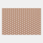 Feuille De Papier Cadeau Boho Brown Coeurs Fleurs Pois (Devant 2)