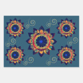 Feuille De Papier Cadeau Boho Celtic Rainbow Flower Mandala (Devant 3)