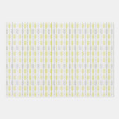 Feuille De Papier Cadeau Boho Chic géométrique citron vert formes flèches (Devant 2)