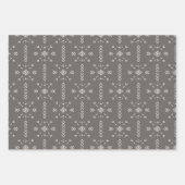 Feuille De Papier Cadeau Boho crème, gris et jaune design (Devant)