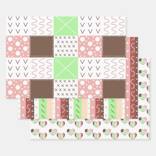 Feuille De Papier Cadeau Boho Earthy Warm Colours Anniversaire (Lot)