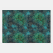 Feuille De Papier Cadeau Boho en or bleu turquoise (Devant 3)