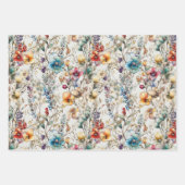 FEUILLE DE PAPIER CADEAU BOHO ÉTÉ FLEUR SAUVAGE FLORAL (Devant 2)