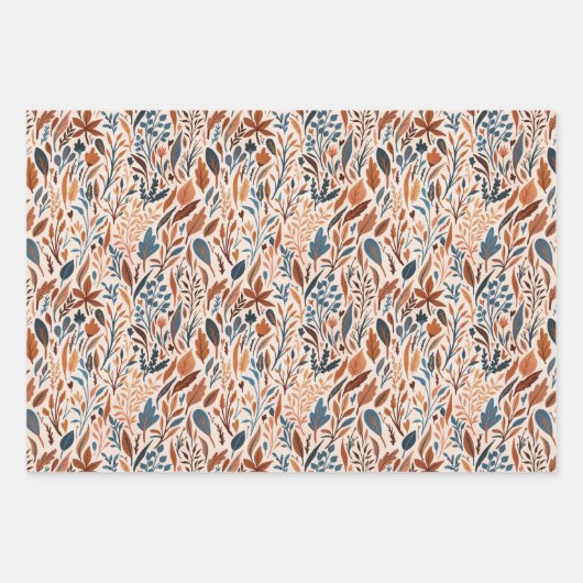 Feuille De Papier Cadeau Boho Fall Leaves (Devant 2)