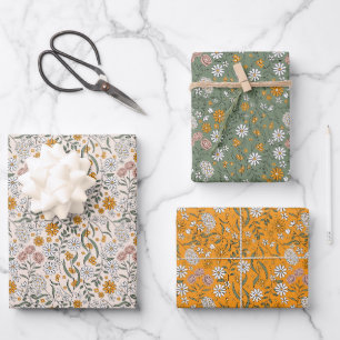 Feuille De Papier Cadeau Boho Floral Tons Terre Shower de Mariée Botanique 