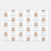 Feuille De Papier Cadeau Boho Gingerbread House Citations Nom Noël (Devant 3)