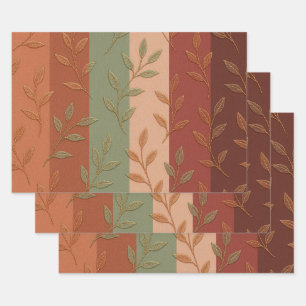 Feuille De Papier Cadeau Boho Leaf Motif Rustic Home Décor