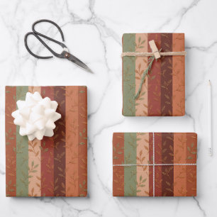 Feuille De Papier Cadeau Boho Leaf Motif Rustic Home Décor