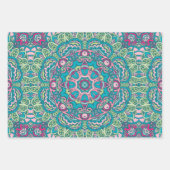 Feuille De Papier Cadeau Boho Mandala Résumé Conception (Devant 2)