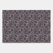 Feuille De Papier Cadeau Boho Matisse Formes botaniques Motif gris noir (Devant 2)
