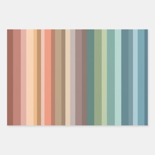 Feuille De Papier Cadeau Boho Modern Chic Stripes (Devant 3)