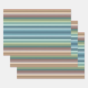 Feuille De Papier Cadeau Boho Modern Chic Stripes