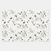 Feuille De Papier Cadeau Boho moderne aquarelle florale (Devant 2)
