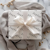 Feuille De Papier Cadeau Boho moderne texte personnalisé Noël