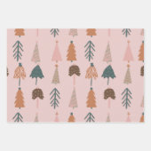 Feuille De Papier Cadeau Boho motif d'arbre de Noël  (Devant 2)