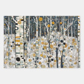 Feuille De Papier Cadeau Boho Mountain Aspen Tree Scene (Devant 2)