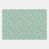 Feuille De Papier Cadeau Boho Noël arbres vacances (Devant 3)