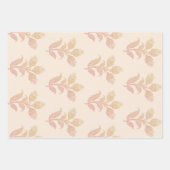 Feuille De Papier Cadeau Boho Pastel Peach Floral Mariage (Devant 2)