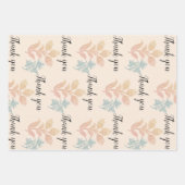 Feuille De Papier Cadeau Boho Pastel Peach Floral Mariage (Devant)