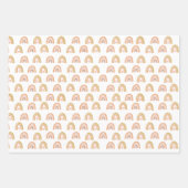 Feuille De Papier Cadeau Boho Rainbow Girl Fête d'anniversaire Faveurs (Devant 3)