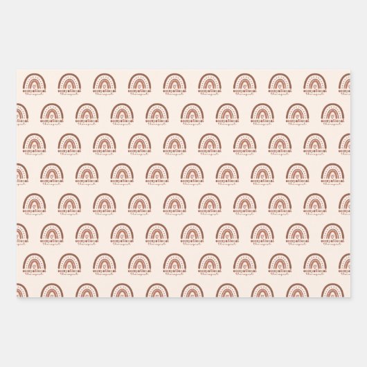 Feuille De Papier Cadeau Boho Rainbow OT ergothérapeute (Devant 2)
