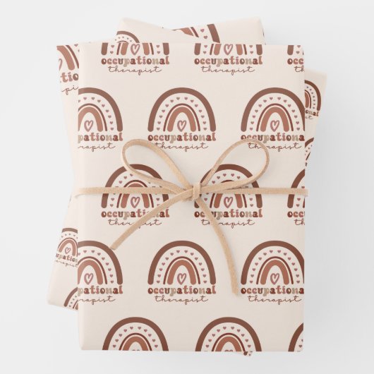 Feuille De Papier Cadeau Boho Rainbow OT ergothérapeute (En situation)