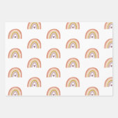 Feuille De Papier Cadeau Boho Rainbow Peach Purple Baby shower (Devant)