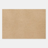 Feuille De Papier Cadeau Boho rustique Kraft simple et élégant (Devant 2)