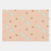Feuille De Papier Cadeau Boho Saint Valentin pastel coeur d'amour (Devant 2)