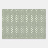 Feuille De Papier Cadeau Boho Simple Modern Brown Sage Neutral Polka Dot (Devant 2)