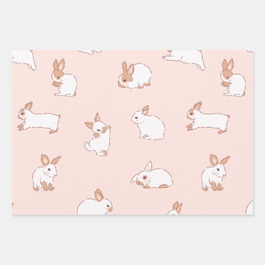 Feuille De Papier Cadeau Boho Spring Bunny Botanique (Devant 3)