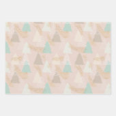 Feuille De Papier Cadeau Boho tendance arbres de Noël vacances (Devant 2)