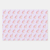 Feuille De Papier Cadeau Boho Unicorn pastels (Devant 2)