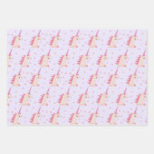 Feuille De Papier Cadeau Boho Unicorn pastels (Devant)