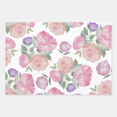 Feuille De Papier Cadeau Boho Watercolor Floral wedding (Devant 2)