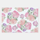 Feuille De Papier Cadeau Boho Watercolor Floral wedding (Devant)