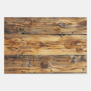 Feuille De Papier Cadeau Bois