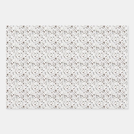 Feuille De Papier Cadeau Bois Animaux Bois d'hiver (Devant 3)