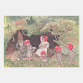 Feuille De Papier Cadeau Bois Animaux et enfants Elsa Beskow (Devant 3)