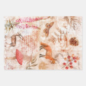 Feuille De Papier Cadeau Bois Animaux Forêt Emballage du rescapé (Devant 2)