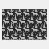 Feuille De Papier Cadeau Bois d'argent Épinette Forêt d'épinette Noir de ne (Devant 3)